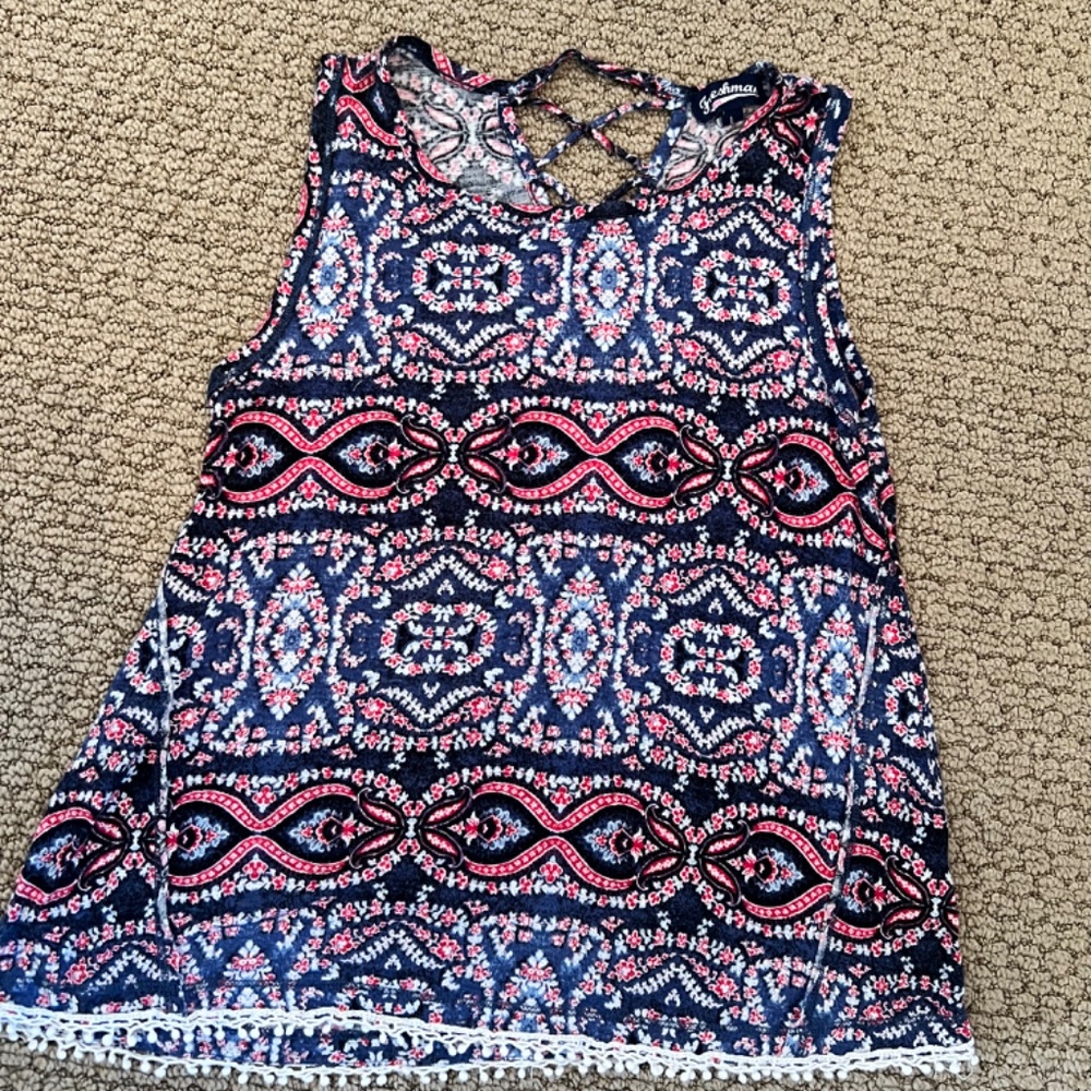 Freshman Patterned Tank top Size Large - Picture 3 of 5